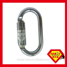 2442KTL Galvanized Twist Lock Galvanized Steel O Ring Carabiner